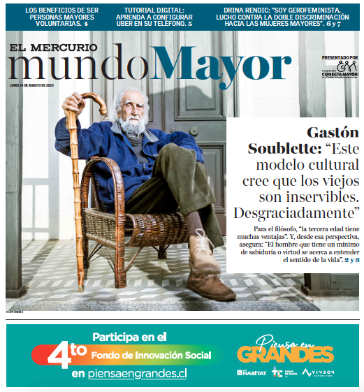 Portada Mundo Mayor con Gastón Soublette